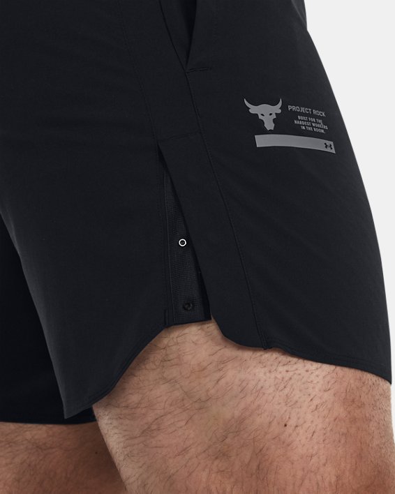 Men's Project Rock Unstoppable Snap Shorts in Black image number 4